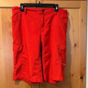 Alpine stars Red Cargo Shorts for biking